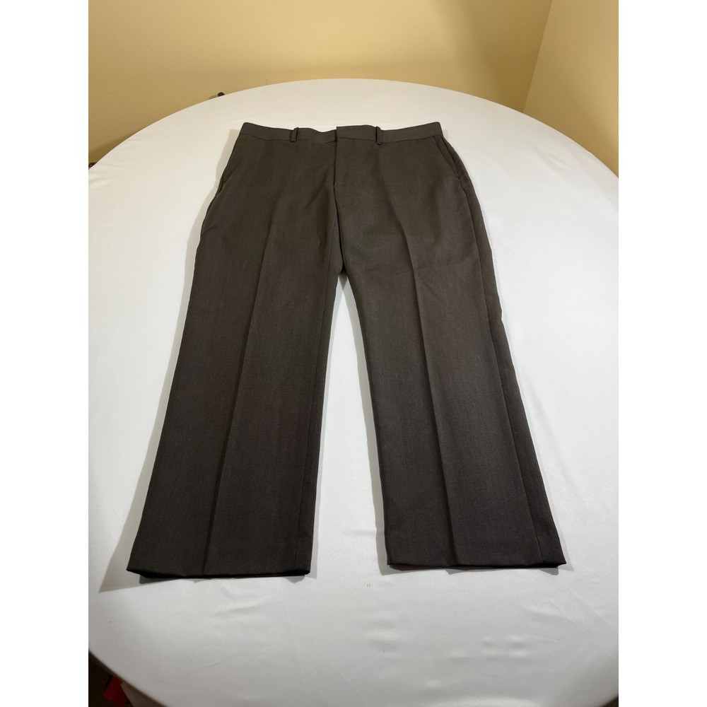 Axist Ultra Series Men's 36x29 Straight Leg Flat Front Pants Brown Moisture Wick
